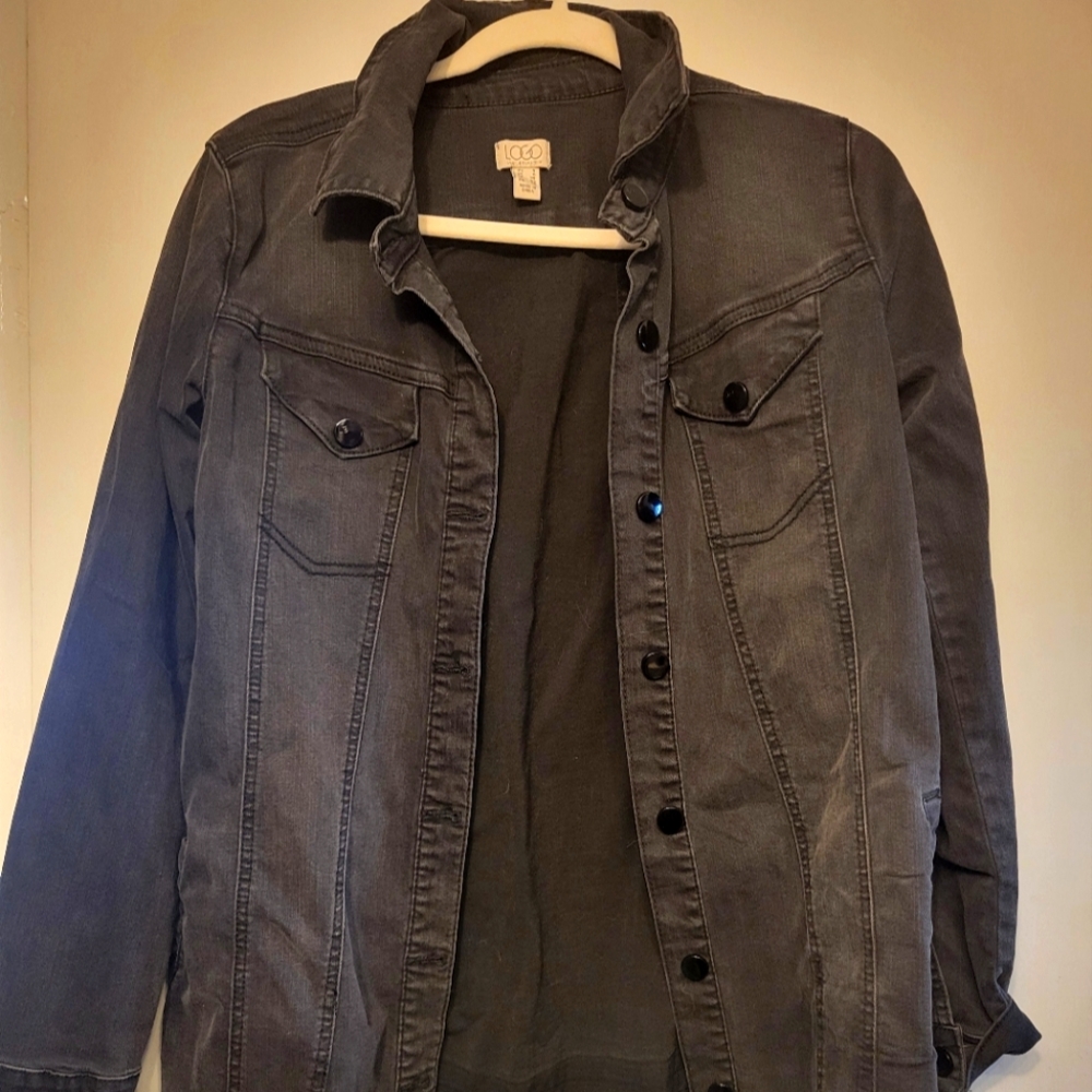 Distressed Hem Denim Jacket
